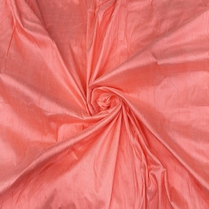 Georgia peach Dupioni Silk Fabric by the Yard Pure Luxury raw Silk for DIY Sewing, Wedding Gowns, Bridesmaid Dresses, Curtains, Upholstery