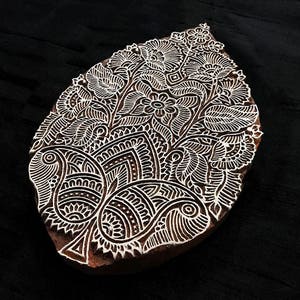 Intricate Design Indian block printing stamps/wooden block for printing/ paper and fabric printing stamp