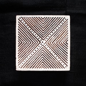 Square Indian block printing stamps/ wooden block for printing/ paper and fabric printing stamp