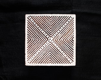 Square Indian block printing stamps/ wooden block for printing/ paper and fabric printing stamp