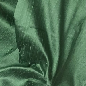 Sage Green Dupioni Silk Fabric by the Yard Pure Luxury Raw Silk for DIY Sewing, Wedding Gowns, Bridesmaid Dresses, Curtains, Upholstery