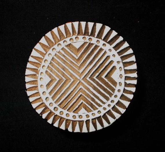 Circle Mandala Hand-Carved Wooden Stamp/ Textile Printing Block/ Indian Block/ Houten Stempel/ Tampon en Bois| Holzstempel/ Sello de Madera