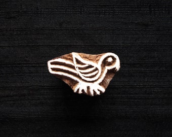 Miniature bird hand carved Indian block printing stamp/tjap/textile pottery stamp/wooden block for printing/ paper and fabric printing stamp