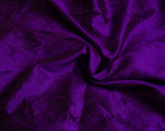 Purple/ Violet Dupioni Silk Fabric by the Yard Pure Luxury Raw Silk for DIY Sewing, Wedding Gowns, Bridesmaid Dresses, Curtains, Upholstery
