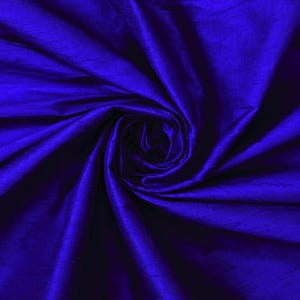 Royal Blue Dupioni Silk Fabric by the Yard Pure Luxury Raw Silk for DIY Sewing, Wedding Gowns, Bridesmaid Dresses, Curtains, Upholstery