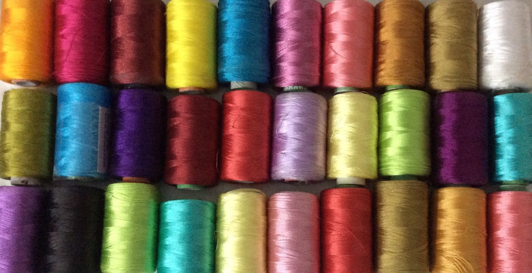 Art Silk Thread, 20 Spools Wholesale Indian Silk Thread, Art Silk ...
