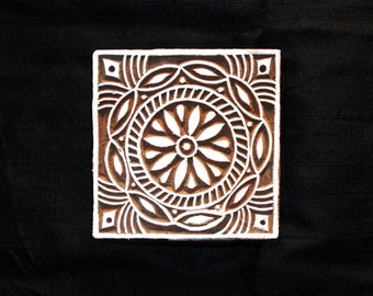 Sellos de impresión en bloque indios cuadrados/sellos para cerámica textil/bloques de madera para impresión/sellos para impresión en papel y tela