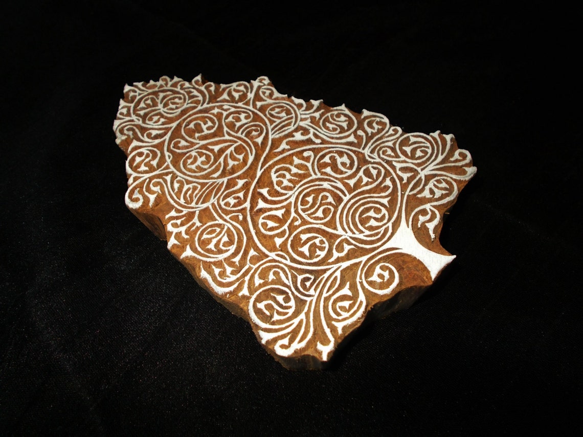 Tree of Life Pottery Stamp/hand Carved Indian Block Printing Etsy