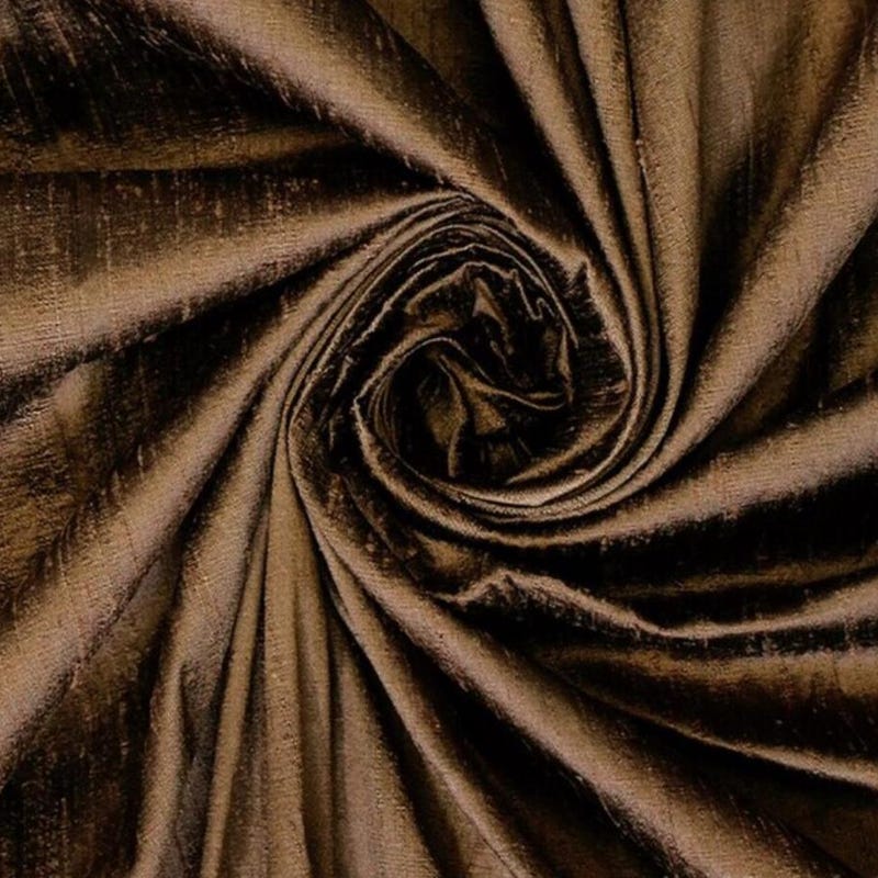 Mushroom Brown Dupioni Silk Fabric main image 0