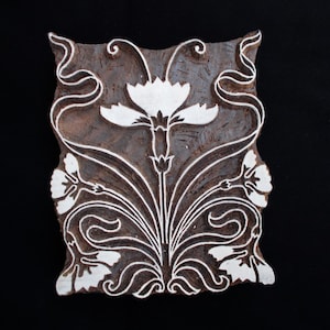 Flor/ Árbol/ Planta/ Sello de madera tallado a mano/ Bloque de impresión textil/ Bloque indio/ Houten Stempel/ Tampon en Bois/ Holzstempel/ Tjap