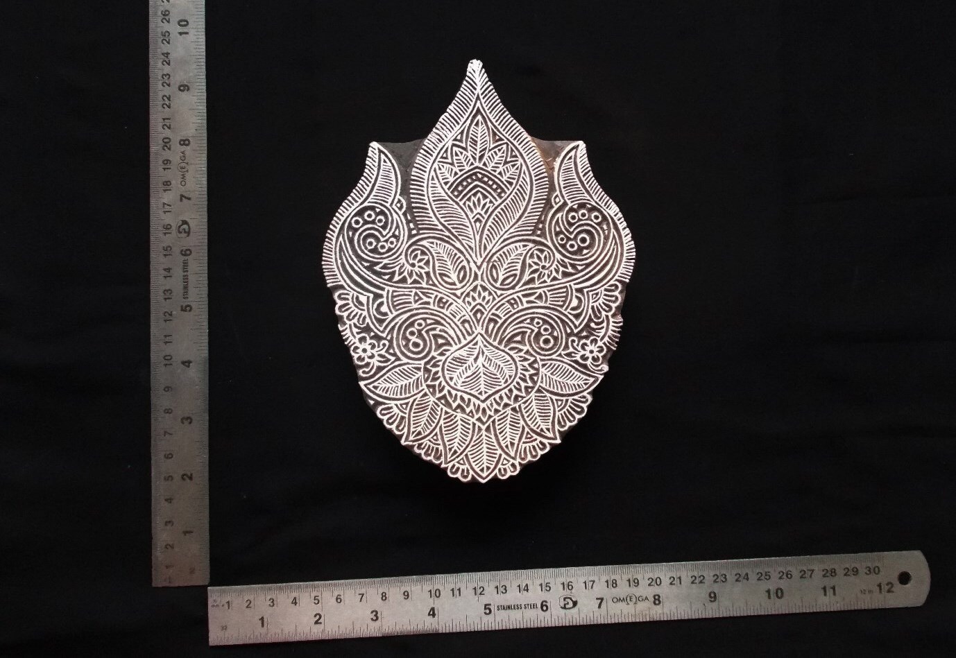 Mandala Block Print Stamp Henna Wood Block Stamps Hand Carved Wooden
