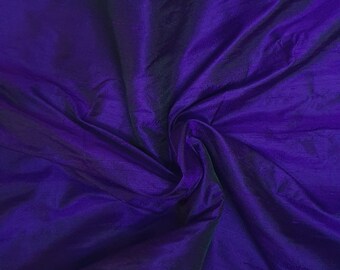 Indigo / Lila Dupionseide Stoff Meterware Rohseide zum Selbernähen, Hochzeitskleider, Brautjungfernkleider, Vorhänge, Polster