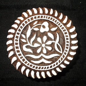 Circle Mandala Francobolli indiani per la stampa a blocchi / Blocco di legno per la stampa / Timbro per la stampa di carta e tessuto