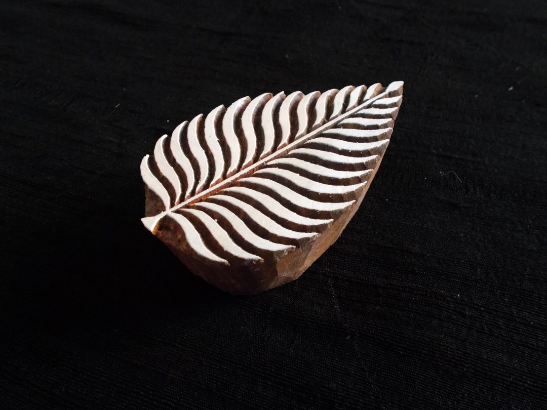 Leaf Motif Indian Block Printing Stamps/wooden Block for Etsy