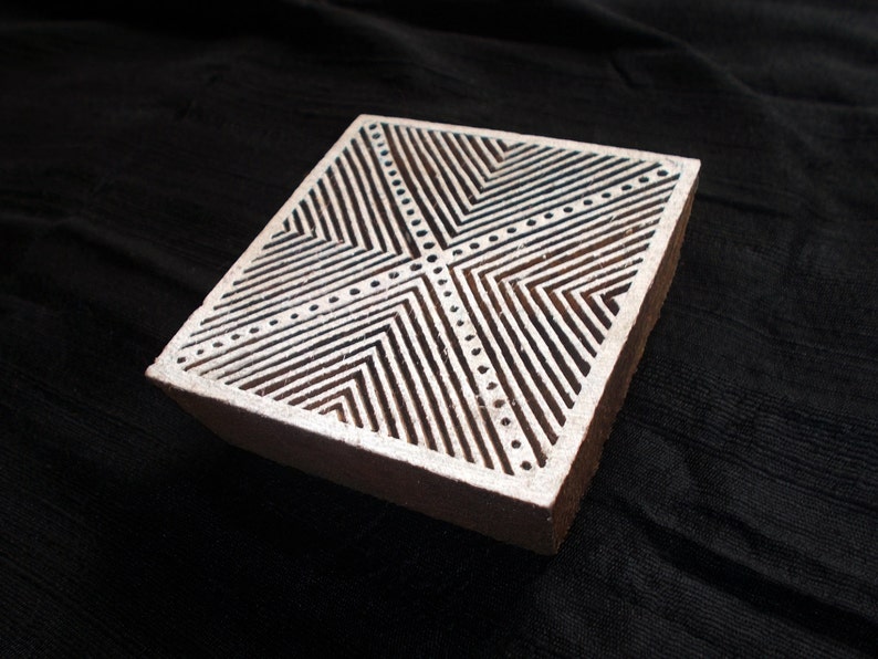 Square Indian Block Printing Stamps/ Wooden Block for Etsy