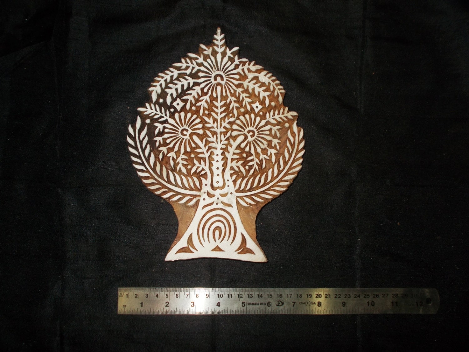 Tree of Life Pottery Textile Stamp/hand Carved Indian Block Etsy UK
