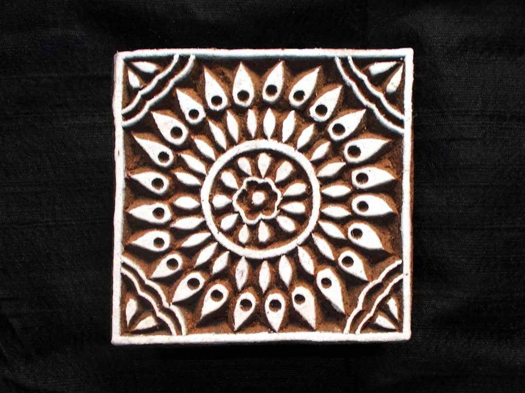 Square Indian Block Printing Stamps/textile Pottery Etsy