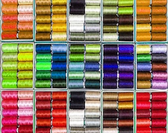 Silk Thread, 75   Spools Wholesale Indian Silk Thread, Art Silk Thread, Hand And Machine Embroidery Thread
