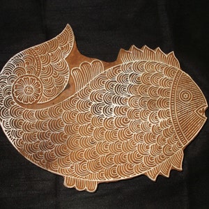 Fish Indian block /big block/printing stamps/wooden block for printing/ paper and fabric printing stamp