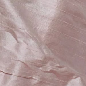 One yard of champagne pink 100 percent pure dupioni silk/ raw silk fabric /Silk fabric by the fabric image 2
