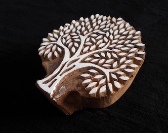 Levensboom Indiase blokdrukstempels/houten blok voor afdrukken/papier en stofdrukstempel