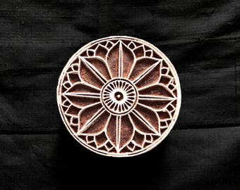 Dotted Circle Mandala Indian block printing stamp/ tjap/ textile pottery stamp/wooden block for printing/ paper and fabric printing stamp