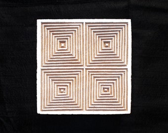 Sellos de impresión en bloque indios cuadrados/sellos para cerámica textil/bloques de madera para impresión/sellos para impresión en papel y tela