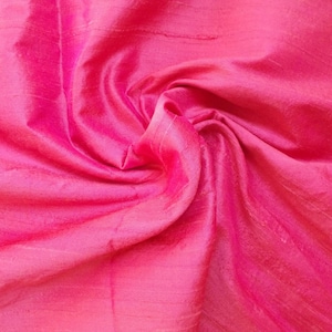 French Rose Pink Dupioni Silk Fabric by the Yard Pure Luxury Raw Silk for DIY Sewing Wedding Gowns, Bridesmaid Dresses, Curtains, Upholstery