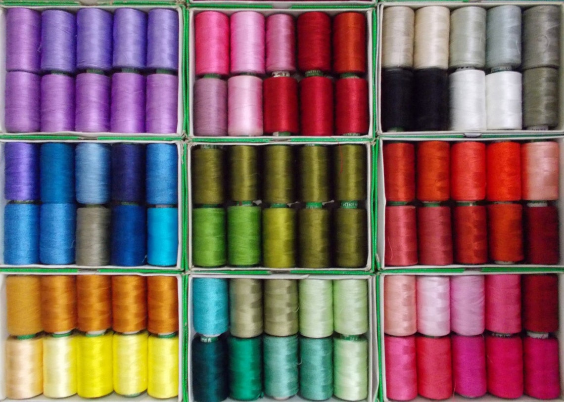 Art Silk Thread, 40 Spools Wholesale Indian Silk Thread, Art Silk ...