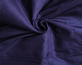 Ink blue Dupioni Silk Fabric by the Yard Pure Luxury Raw Silk for DIY Sewing, Wedding Gowns, Bridesmaid Dresses, Curtains, Upholstery pillow