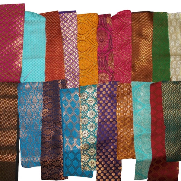 Indian Brocade Scrap Bundle (30 pieces)