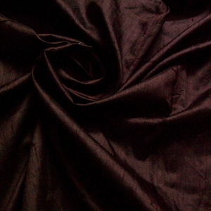 Ein Meter dunkler schokobrauner Polyester Dupioni /Kunst dupioni /Stoff Füllwaschware