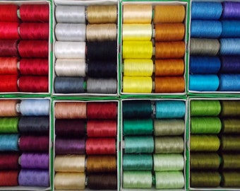 Art Silk Thread, 50 Spools Wholesale Indian Silk Thread, Art Silk Thread, Hand And Machine Embroidery Thread