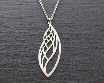 Handcrafted Golden Ratio Pendant - handcut sterling silver Geometry Jewelry