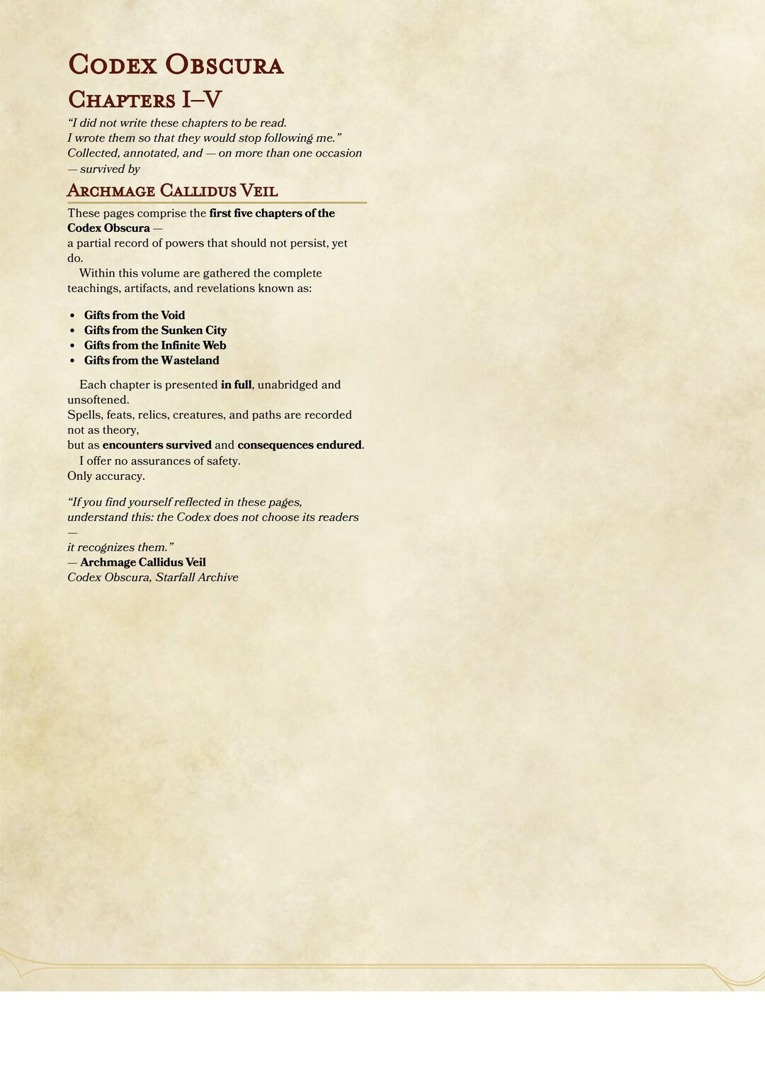 Codex Obscura Chapters 1-5 Collection 5e D and D - Etsy