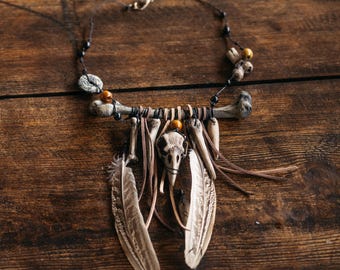 Joyería de calavera de cuervo, collar gótico, accesorio de calavera de pájaro, vikingo, bruja, colgante de druida