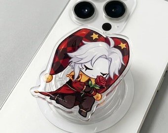 The Freak Circus Acrylic Magsafe Phone Grip, Chibi Harlequin Phone Grip, Pierrot Kindle Grip