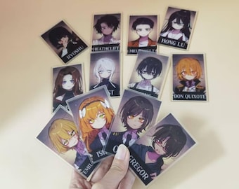 Limbus Company Sinners Acrylic Cards | Project Moon Collectible Flat Acrylic Photocard Set | Yi Sang Faust Don Quixote Hong Lu | Gamer Gift