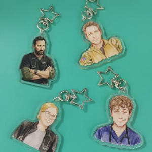 The Pitt Acrylic keychains, Michael keychains, Jack ABBOT charm, Dennis charm gift, Pitt Inspired Handmade Photo Charm