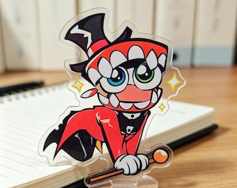 Den fantastiska digitala cirkusen akrylnyckelringen, Chibi Caine-nyckelring, Caine-telefonberlock