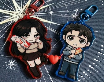 Obsession Acrylic Keychains, Baron Bear Bailey keychains, Nikki keychains, Obsession One Wish Willow