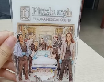 Pitt akrylställ, Pitt-berlockgåva, Pitt-inspirerad handgjord berlock