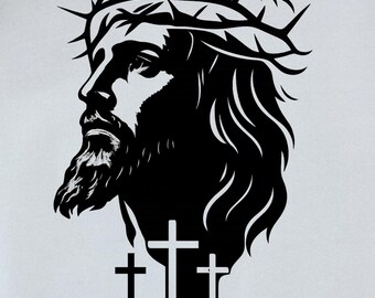 Jesus Christ Crown of Thorns PNG PDF| Three Crosses Christian Art (Digital Download)