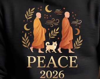 Peace 2026 PNG, Retro Peace Sign, Groovy Hippie Graphic (Digital Download)