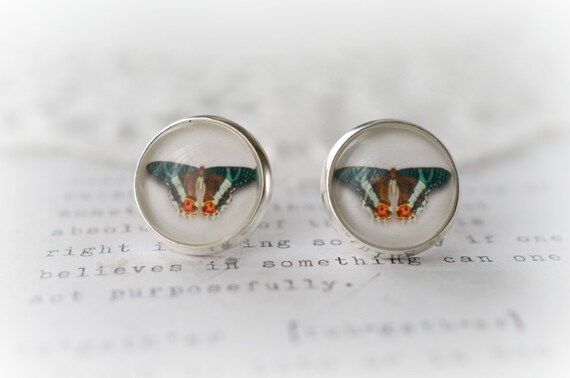 Glass butterfly earrings Clearance