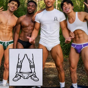 Underkläder och anklar Gay kortärmad t-shirt med slagmönster