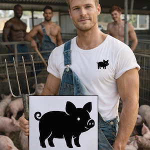 Piggy Gay Revers Logo Kurzarm T-Shirt