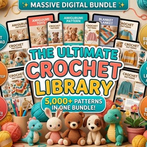 Mega Virkmönsterpaket PDF, Amigurumi Mönster Mega Kollektion Nybörjarvänliga Mjukisdjur Mönster Söta Djur Direkt Digital Nedladdning