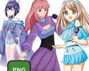 Naklejka z anime Enemy Girl: Egzotyczna naklejka winylowa Waifu