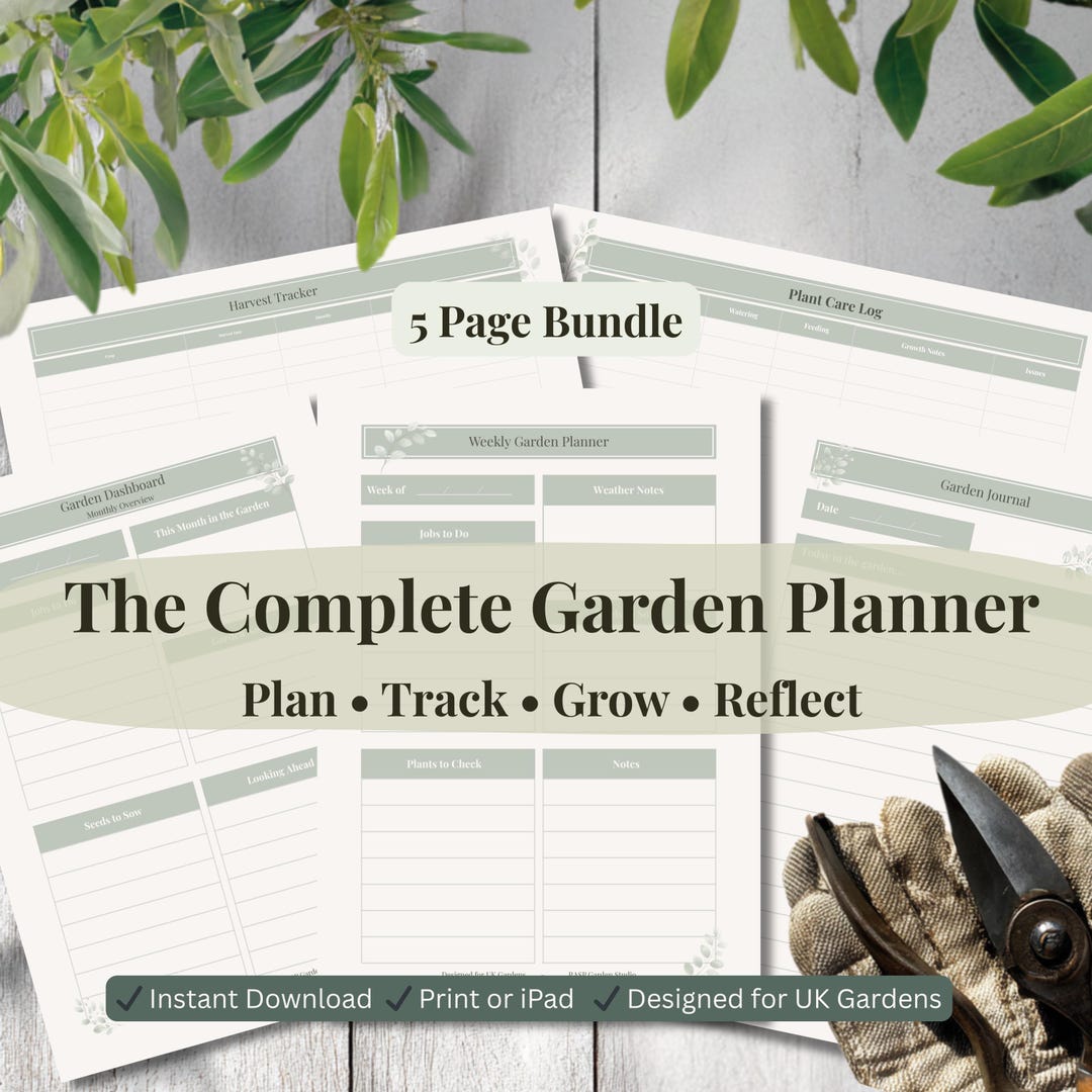 Garden Planner Bundle | Journal, Weekly, Plant Care, Harvest Tracker ...
